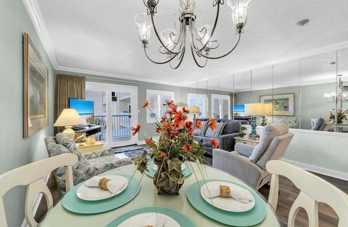 Holiday Isle Condo | 313- Coastal Cool Beachfront Condo with stunning ocean views!